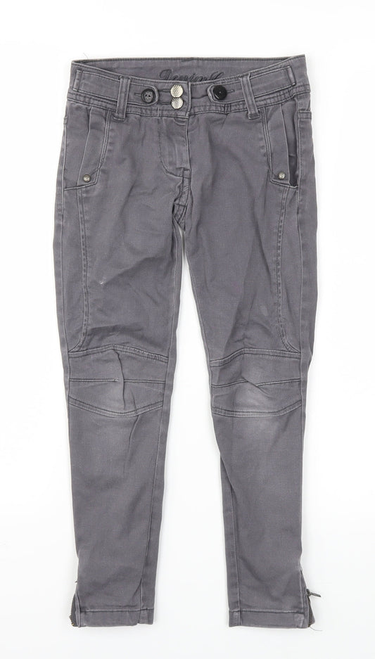 Denim & Co. Girls Grey   Skinny Jeans Size 7-8 Years
