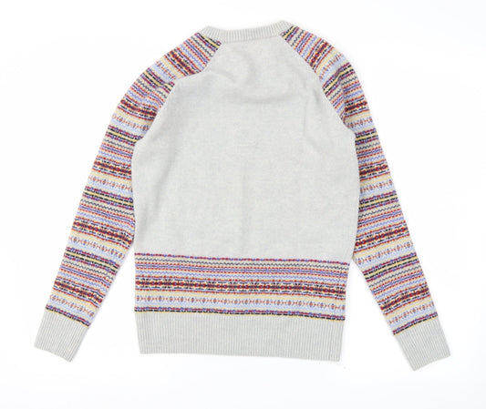 Preworn Girls Multicoloured Houndstooth  Pullover Jumper Size M