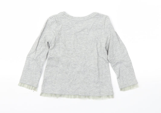 Baby Gap  Girls Grey   Basic T-Shirt Size 2 Years