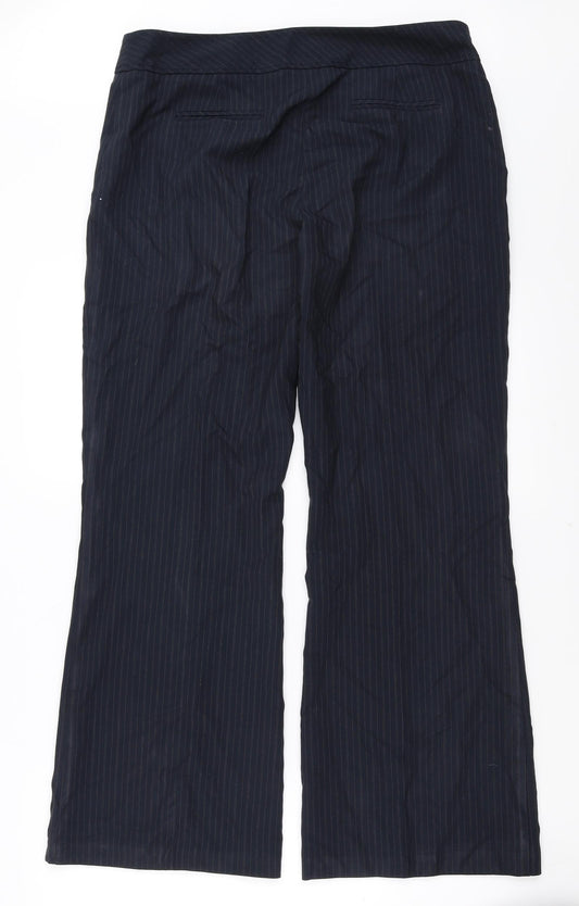 Dorothy Perkins Womens Blue Striped  Trousers  Size 14 L29 in