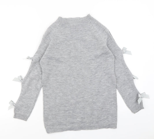 Preworn Womens Grey  Knit Pullover Jumper Size XL