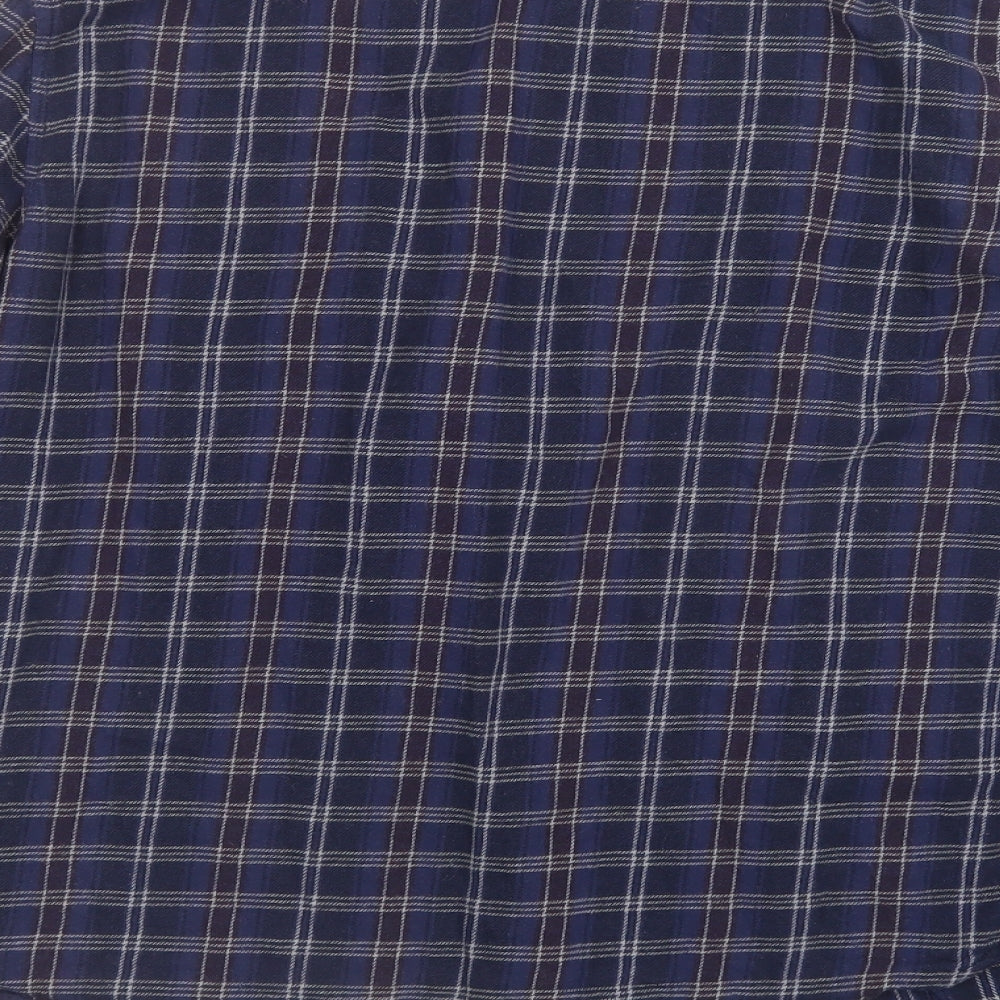 D/STRUCT Mens Blue Check   Button-Up Size M