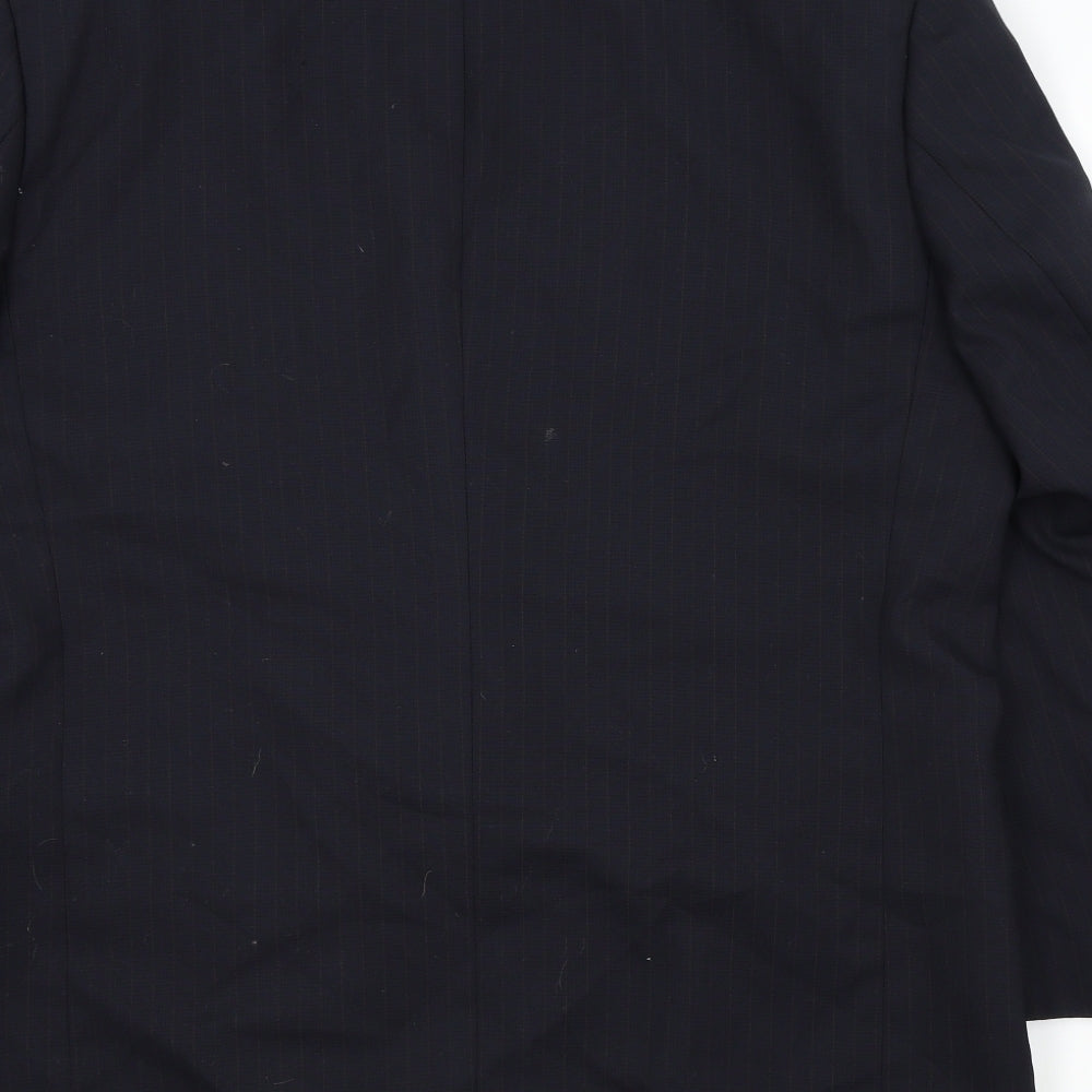 hugo james Mens Blue Striped  Jacket Suit Jacket Size 44