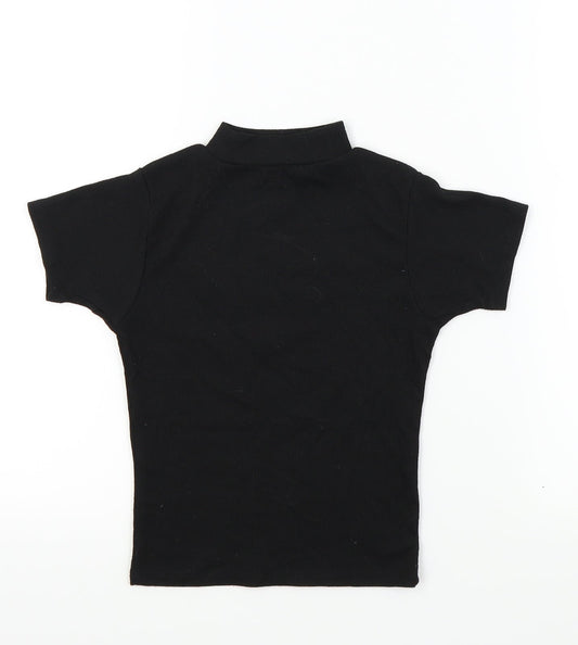 miss evie Girls Black   Basic T-Shirt Size 10 Years