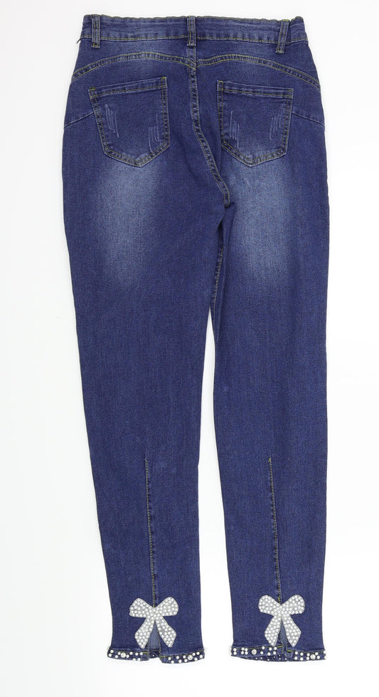 Preworn Womens Blue   Skinny Jeans Size M L28 in - Pockets