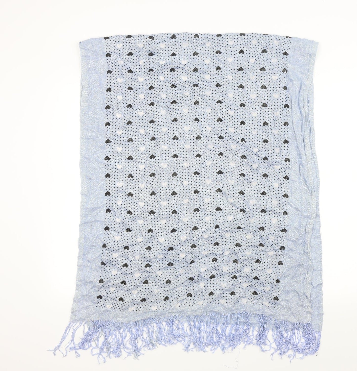 Primark  Blue Geometric   Scarf   - LOVE HEART