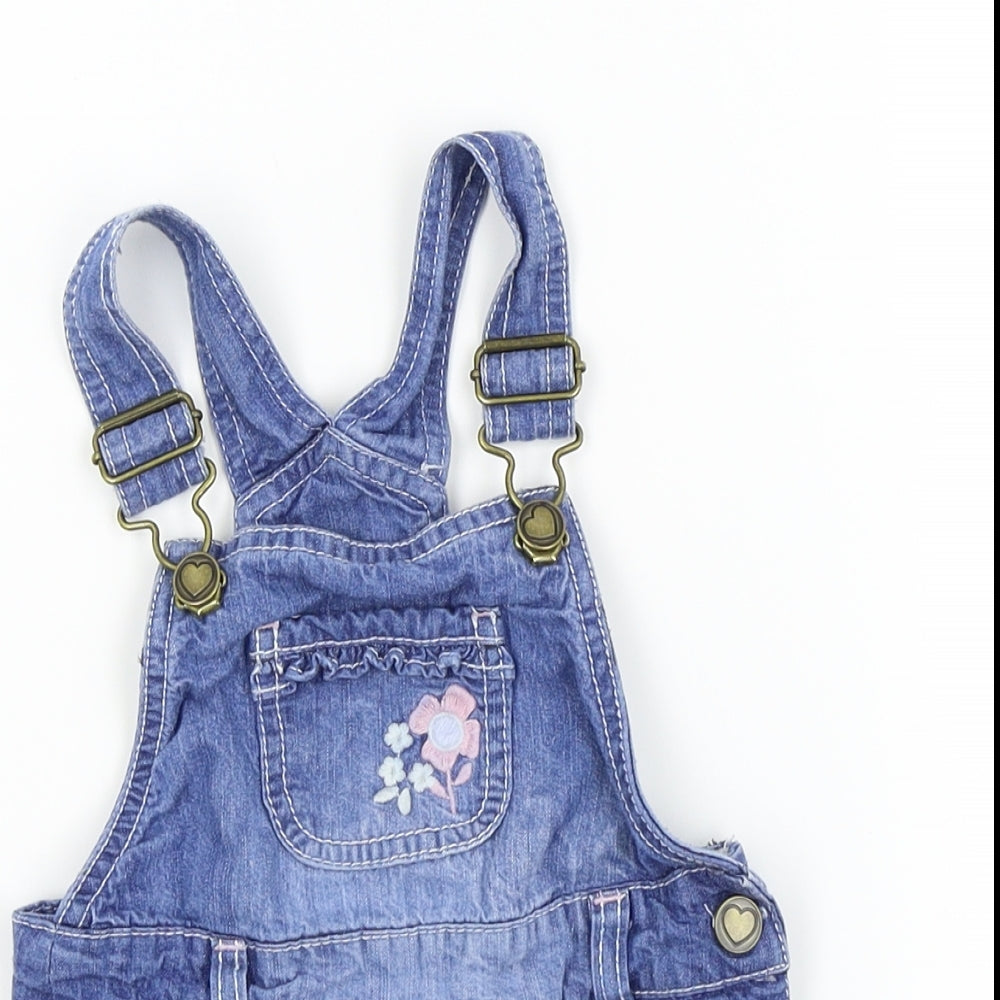 F&F  Blue   Pinafore/Dungaree Dress  Size 12-18 Months