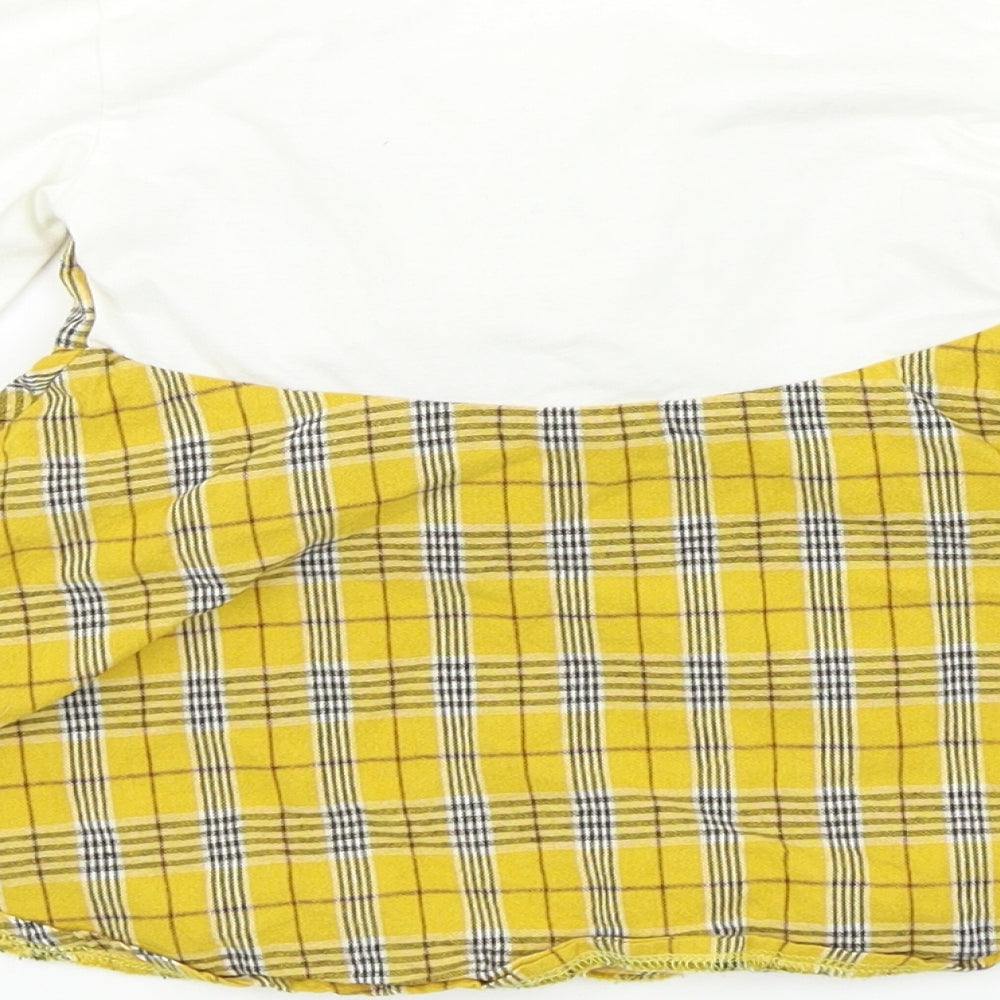 Preworn  White Check  Fit & Flare  Size 3-6 Months