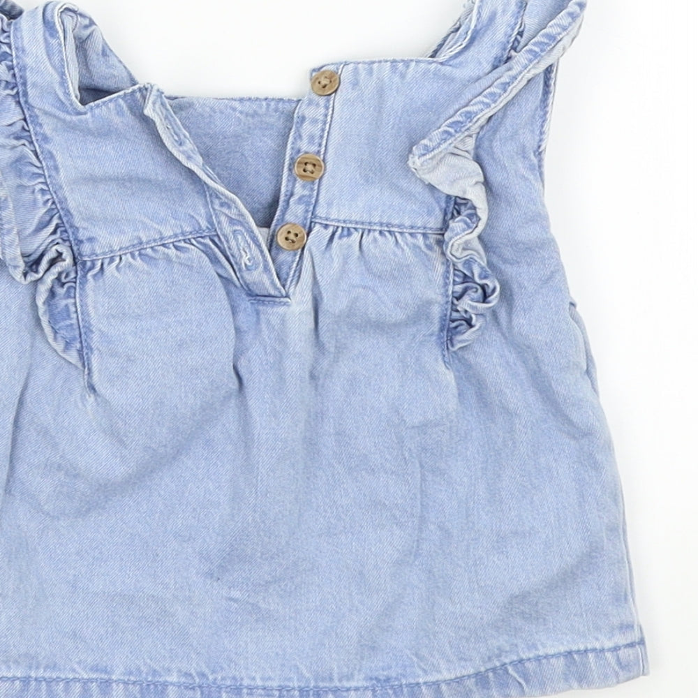 TU Girls Blue   Basic Casual Size 0-3 Months  - Ruffle Detail