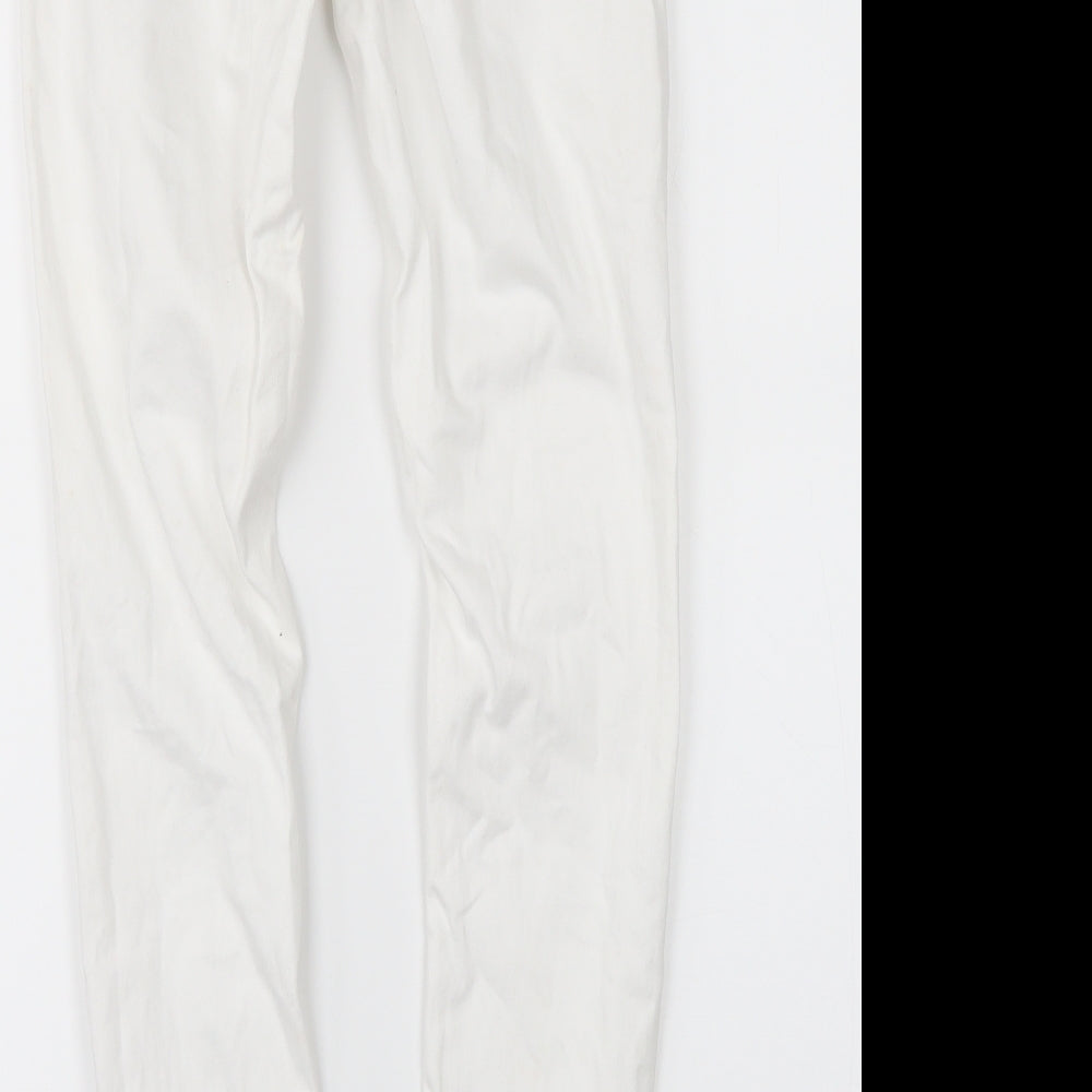 Topshop Womens White  Denim Skinny Jeans Size 25 in L26 in