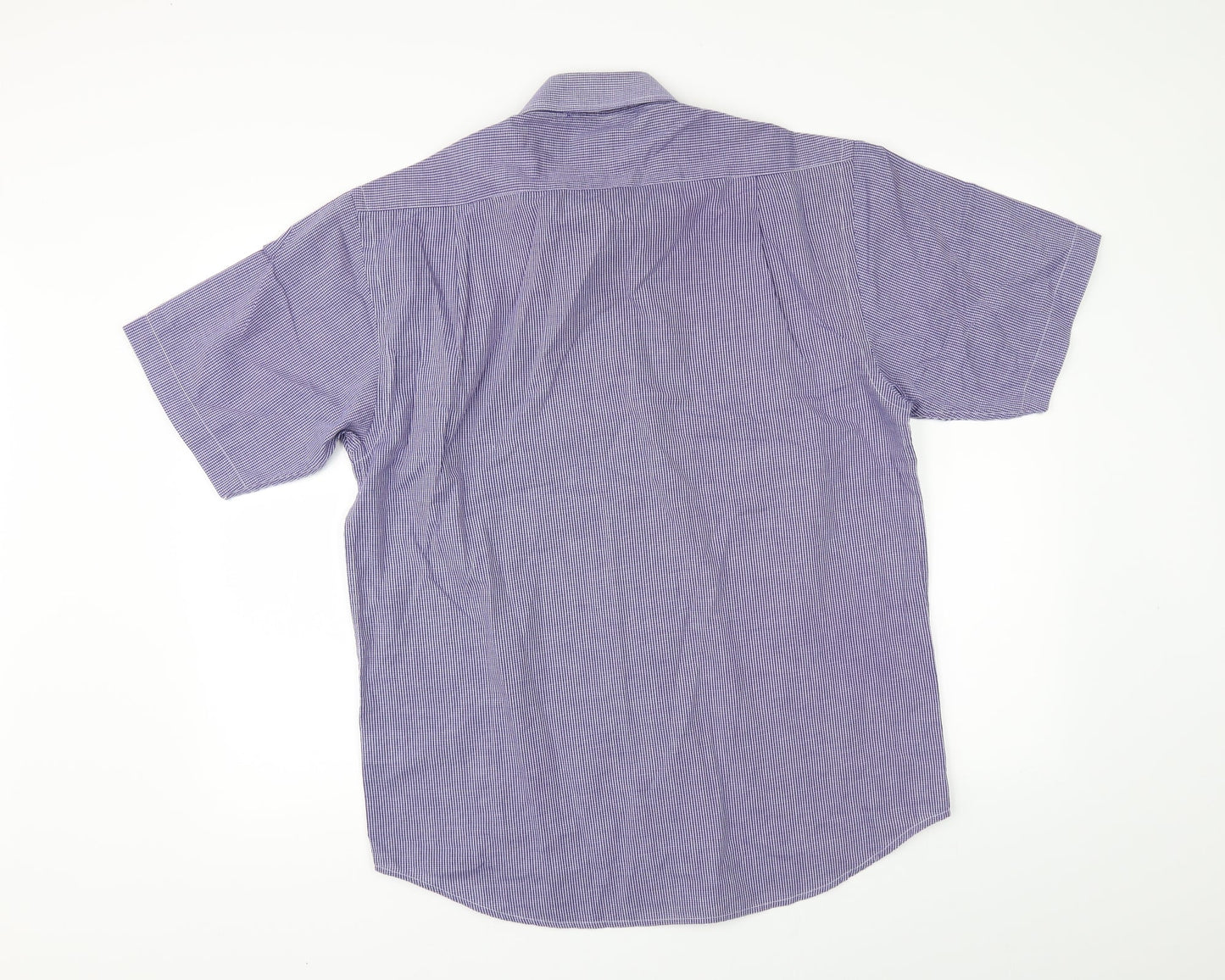 Simon Taylor Mens Beige Check   Button-Up Size 15.5