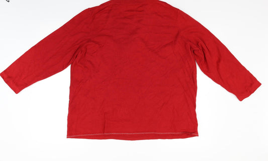 GolleHaug Womens Red   Pullover Jumper Size 10  - rose