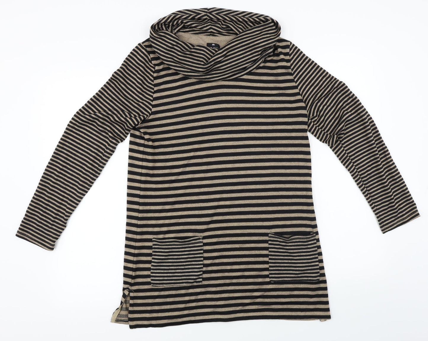 t.i.g.i Womens Brown Striped  Pullover Jumper Size 12