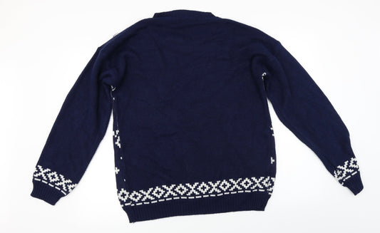 saphire  Mens Blue   Pullover Jumper Size L