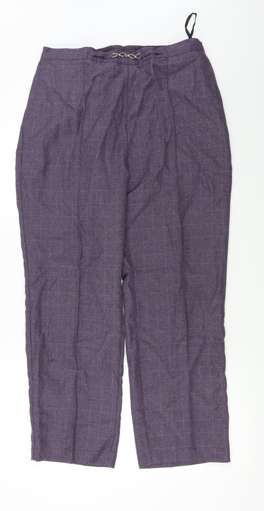 Preworn  Womens Purple   Trousers  Size 32 in L27 in