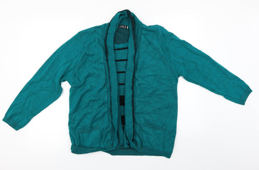 Envy  Womens Green   Cardigan Jumper Size XL