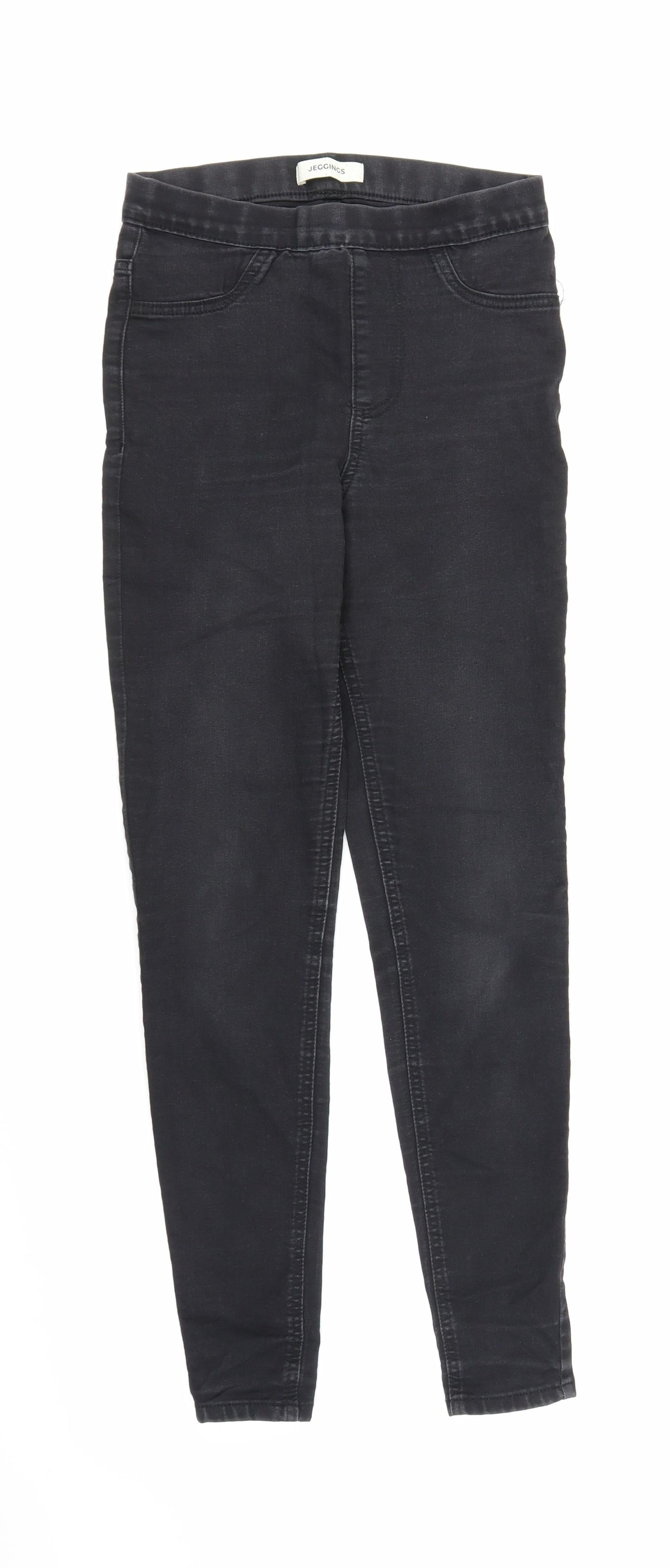 M&S Womens Black  Denim Jegging Jeans Size 8 L26 in