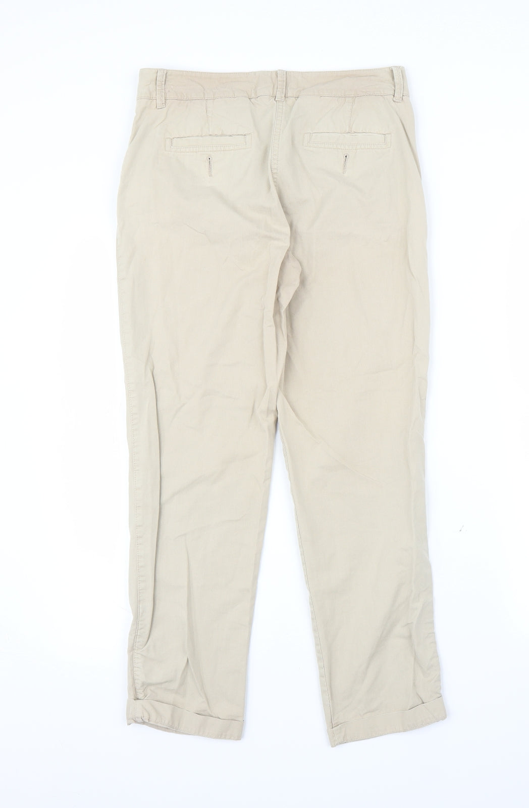 Papaya Womens Beige   Capri Trousers Size 8 L25 in