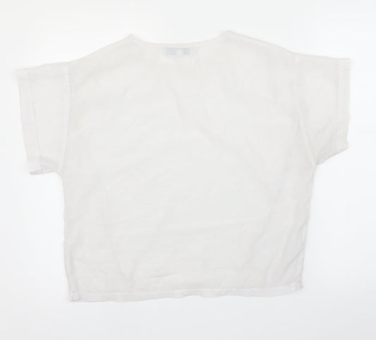 Diffuse Womens White   Basic Blouse Size 12