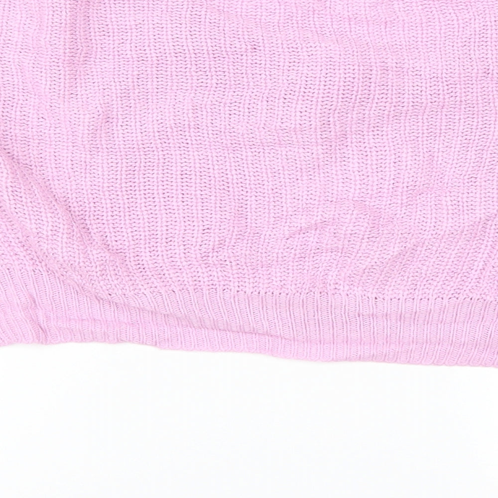 Boohoo Womens Pink   Pullover Jumper Size L
