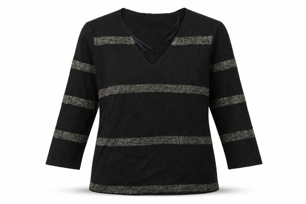 Marks & Spencer Womens Brown Striped Knit Pullover Jumper Size 10