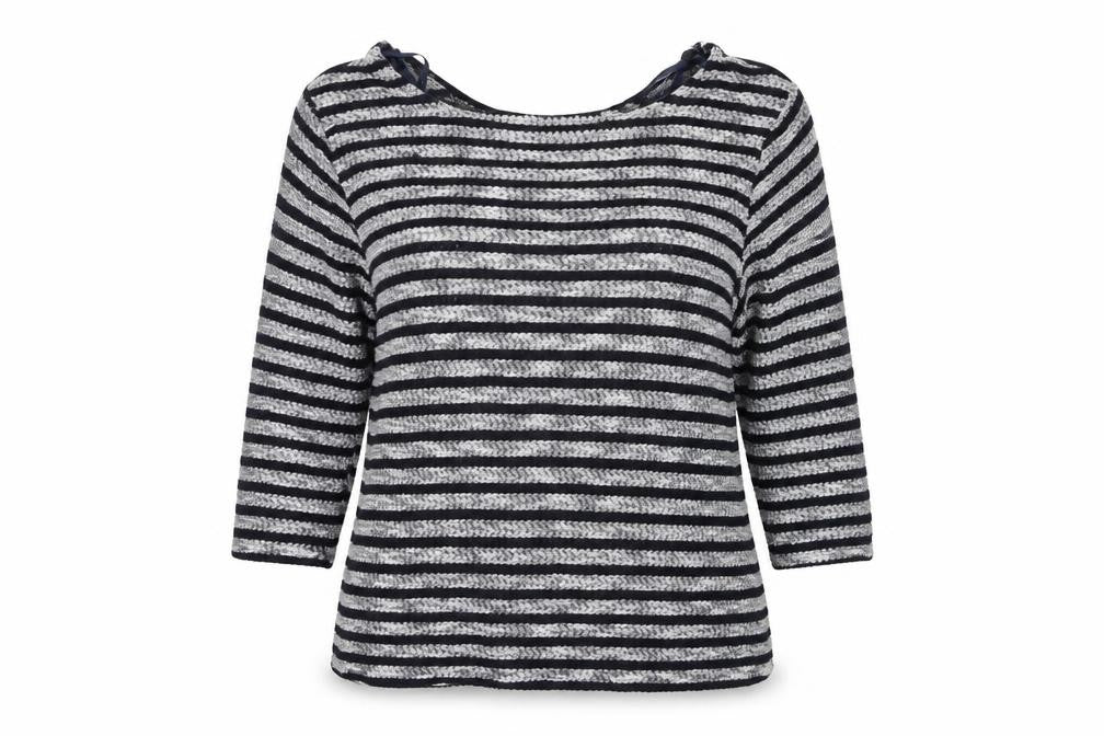 New Look Womens Blue Striped Knit Pullover Jumper Size 12