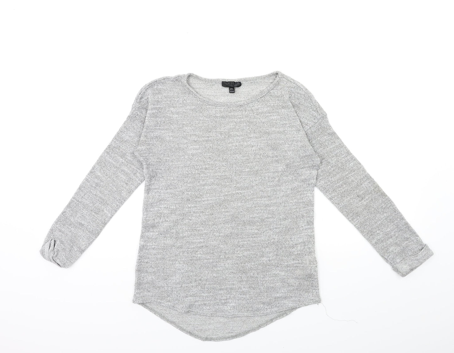 Topshop Womens Grey  Knit Pullover Jumper Size 6