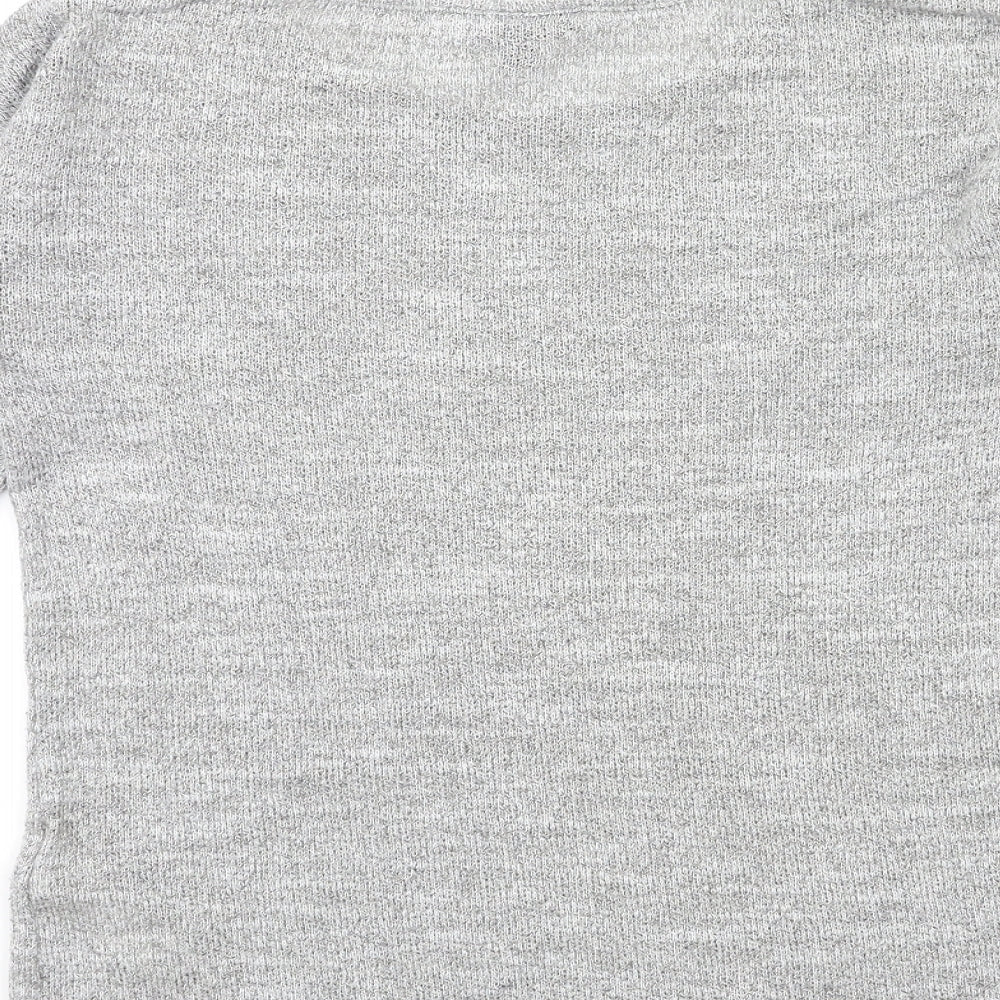 Topshop Womens Grey  Knit Pullover Jumper Size 6