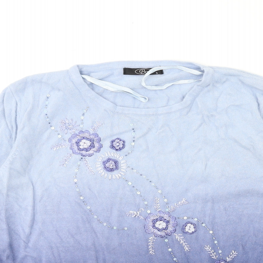 Bonmarché Womens Blue   Pullover Jumper Size S