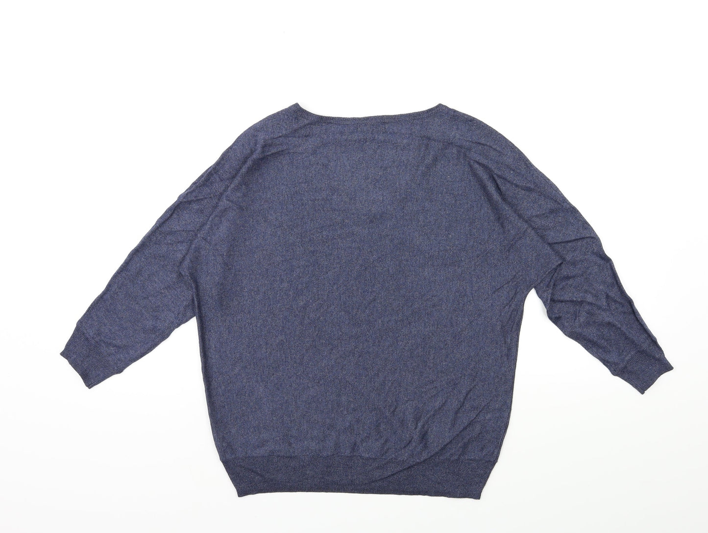 M&Co Womens Blue  Knit Pullover Jumper Size 10