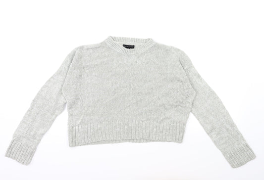 New Look Womens Grey  Knit Pullover Jumper Size S