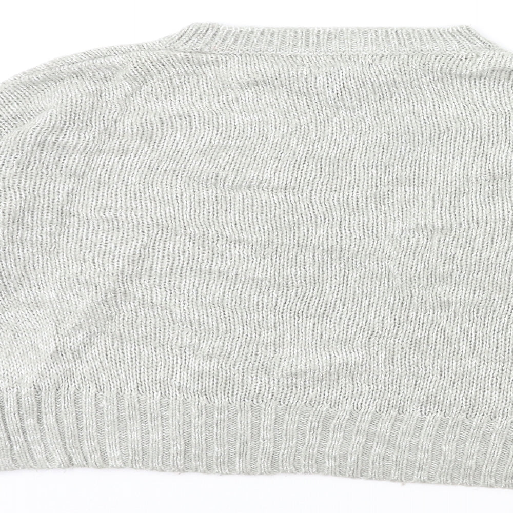 New Look Womens Grey  Knit Pullover Jumper Size S