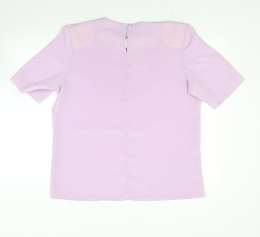 Preworn Womens Purple   Basic Blouse Size 14