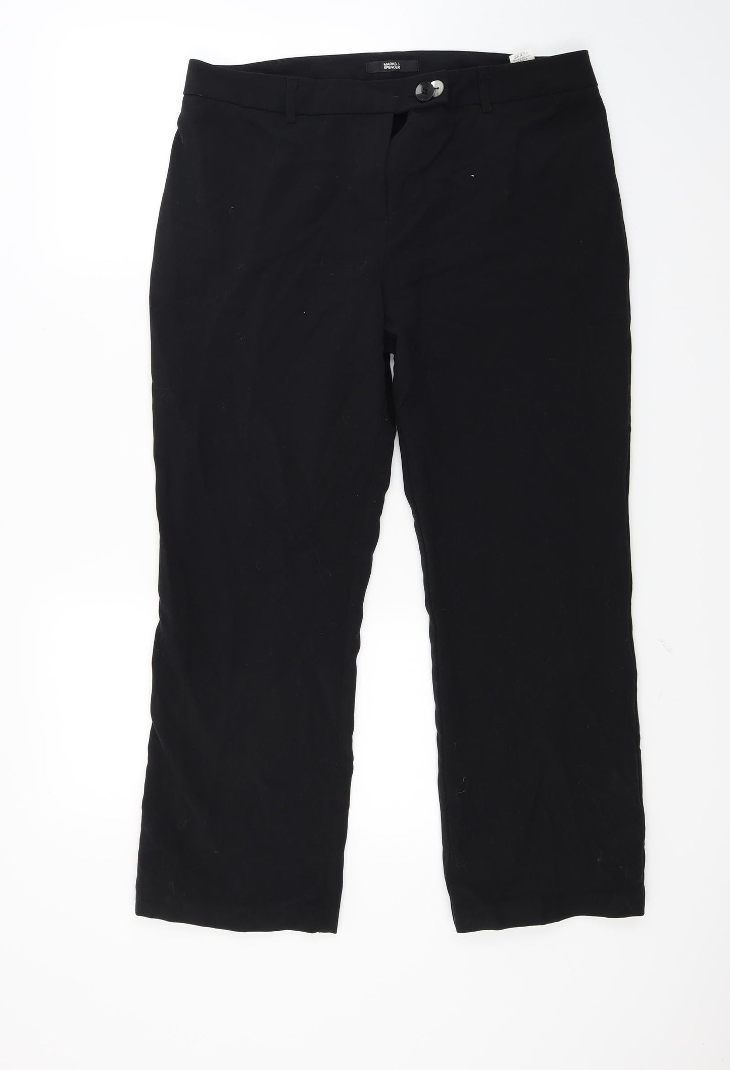 Marks and Spencer Womens Black   Trousers  Size 14 L23 in