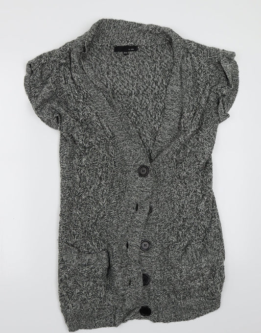 Ellos Womens Grey   Cardigan Jumper Size 10