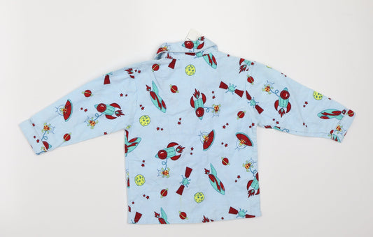 Primark Boys Blue Geometric   Pyjama Top Size 2-3 Years