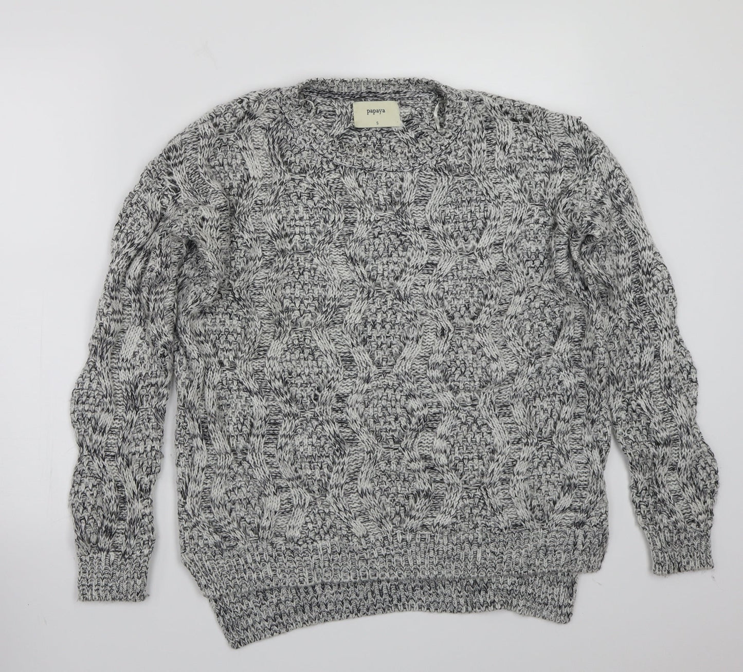 Papaya Womens Grey   Pullover Jumper Size S