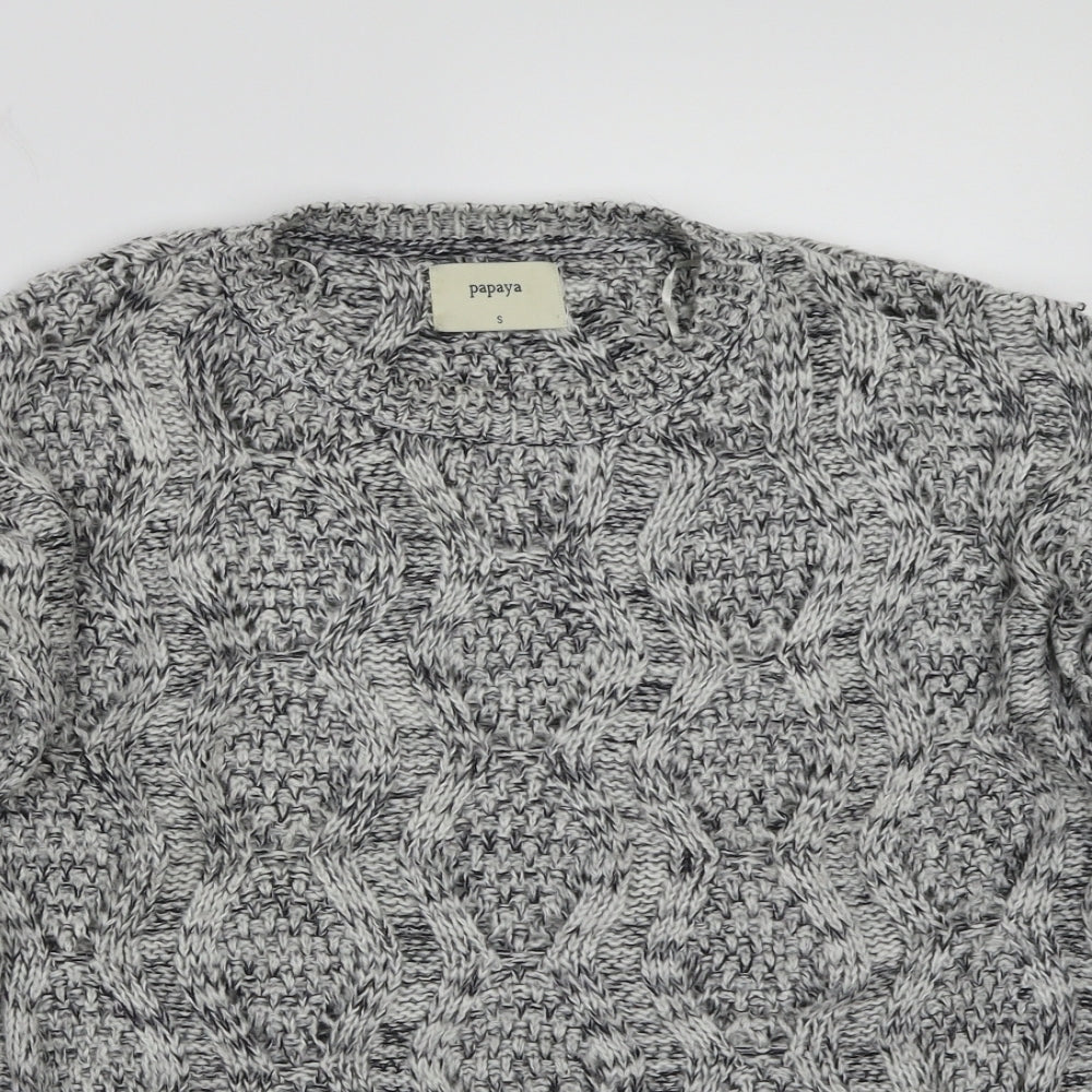 Papaya Womens Grey   Pullover Jumper Size S