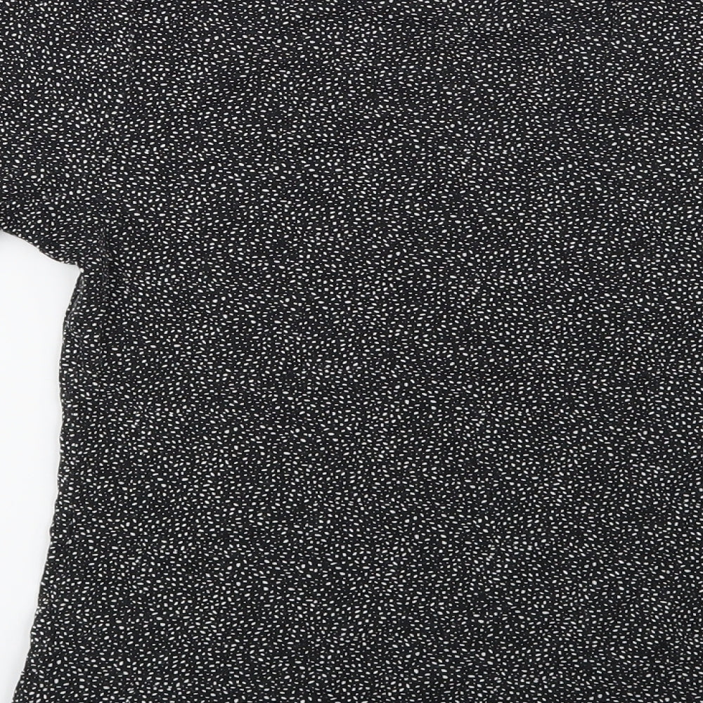 H&M Womens Black Geometric  Basic T-Shirt Size S