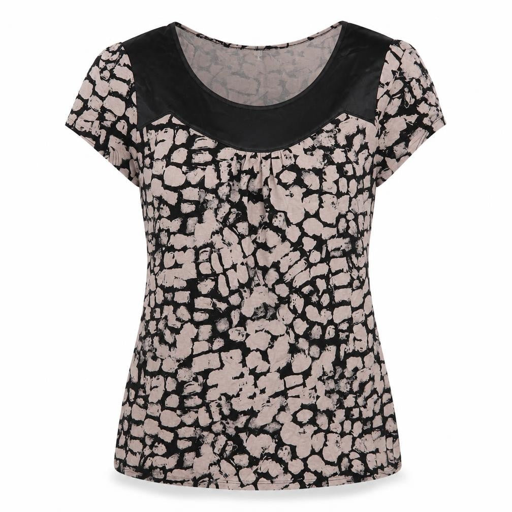 Marks and Spencer Womens Brown Geometric  Basic Blouse Size 12