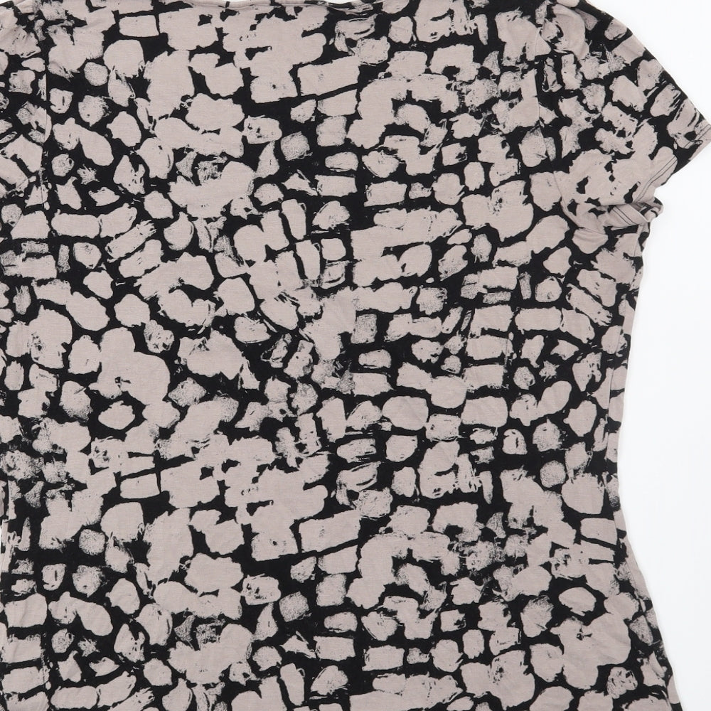 Marks and Spencer Womens Brown Geometric  Basic Blouse Size 12