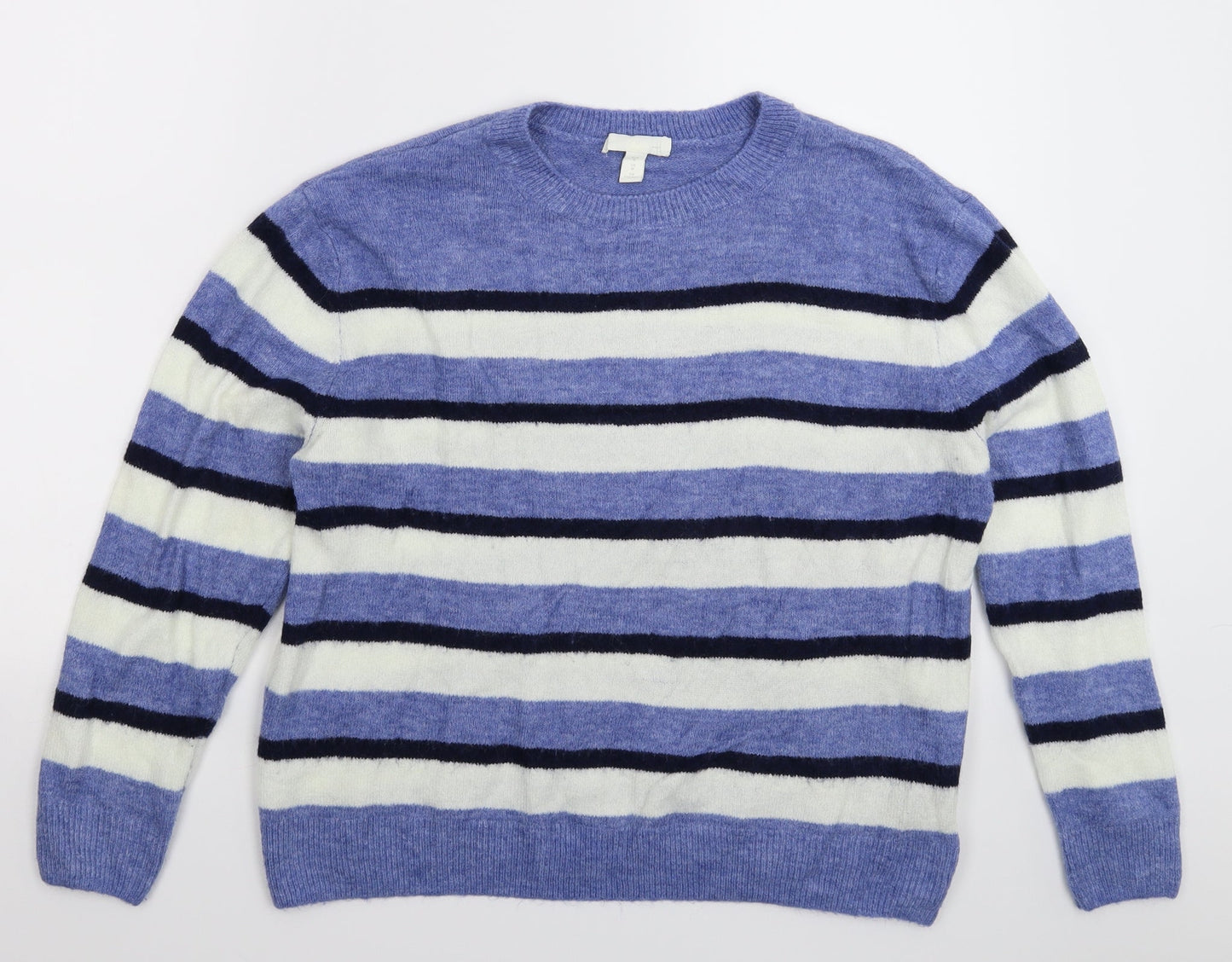 H&M Womens Blue  Knit Pullover Jumper Size M