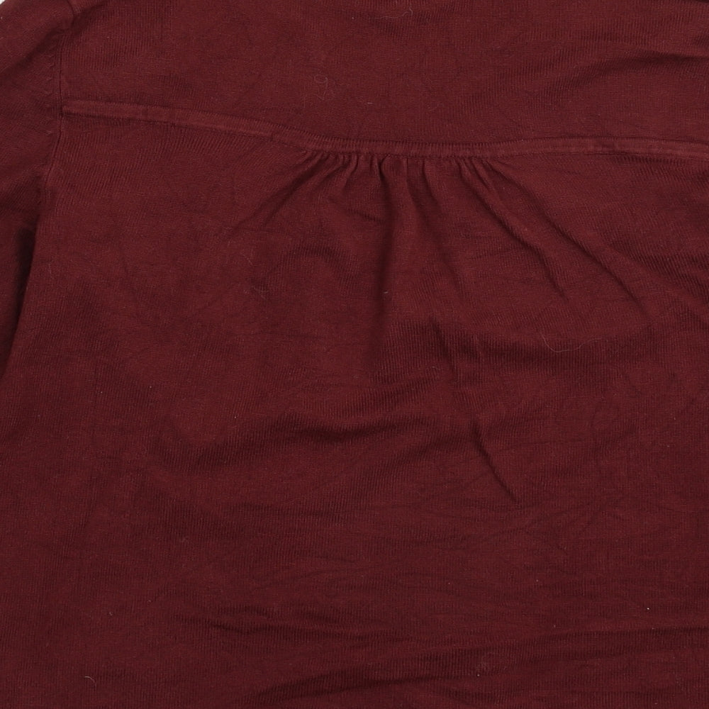 Image Womens Brown  Knit Cardigan Jumper Size M