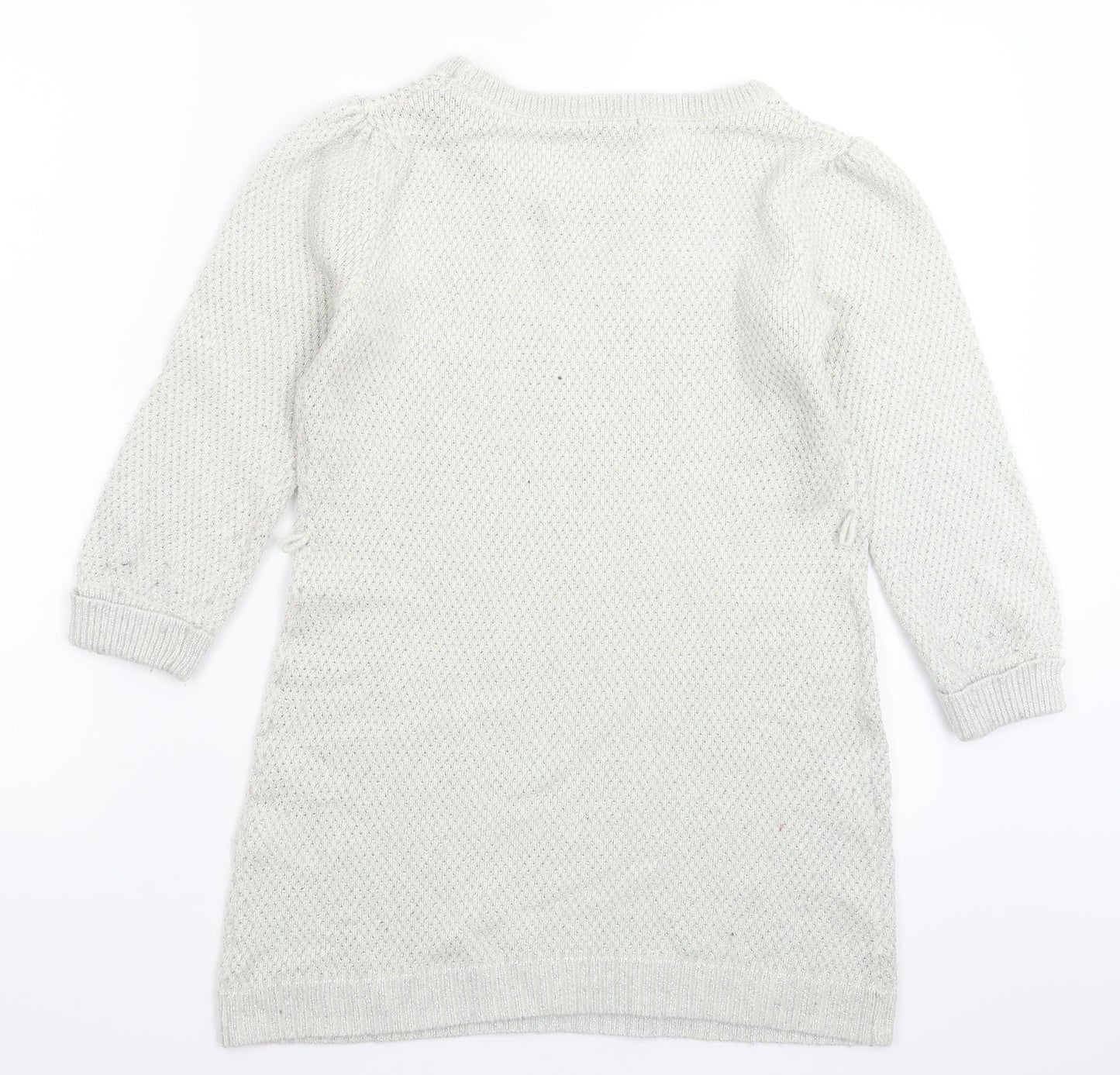 H&M Womens White  Knit Pullover Jumper Size M