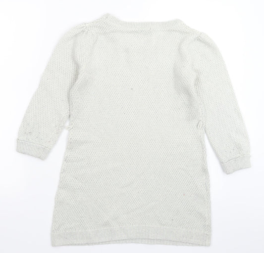 H&M Womens White  Knit Pullover Jumper Size M