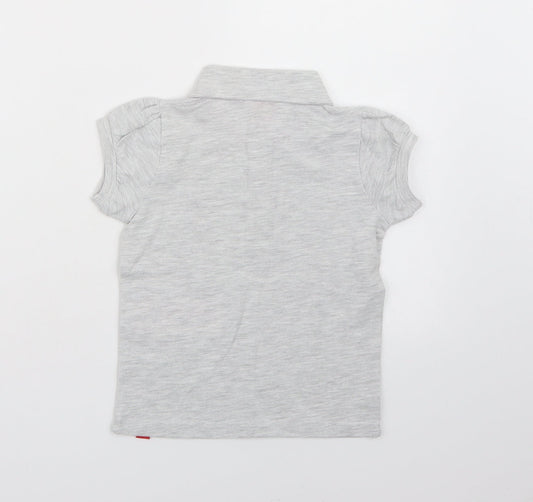 L.F.C Girls Grey   Basic Polo Size 3-4 Years  - Liverpool FC