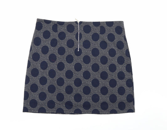 Mitzy Womens Blue Polka Dot  A-Line Skirt Size 20