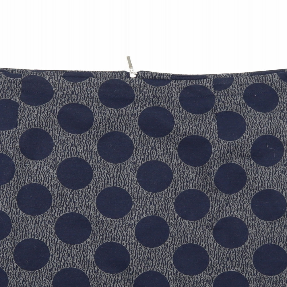 Mitzy Womens Blue Polka Dot  A-Line Skirt Size 20
