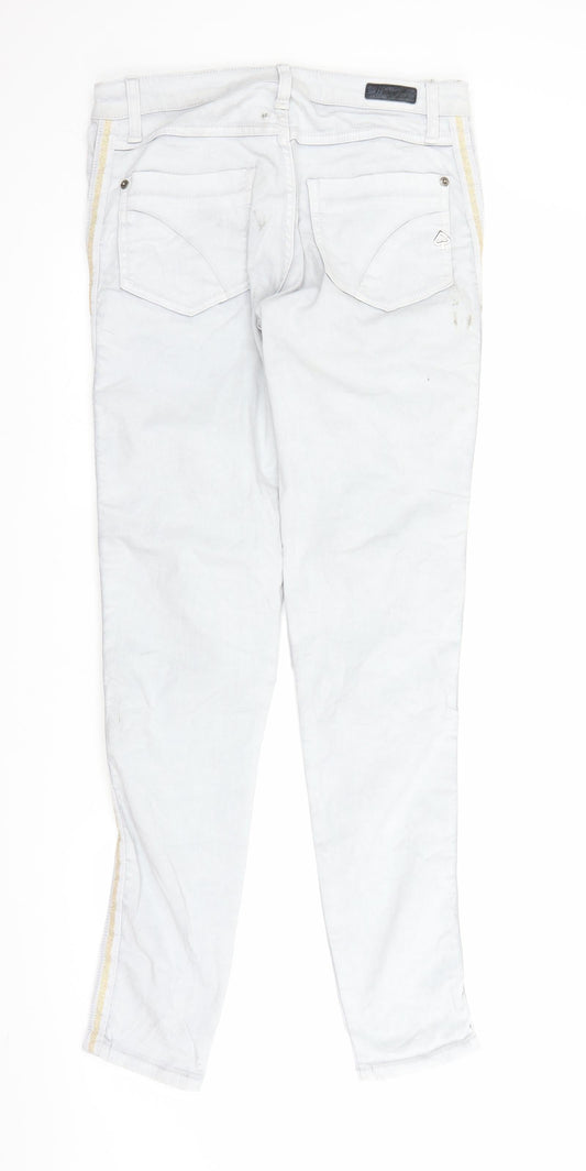 Maryley Womens Grey  Denim Straight Jeans Size 10 L30 in