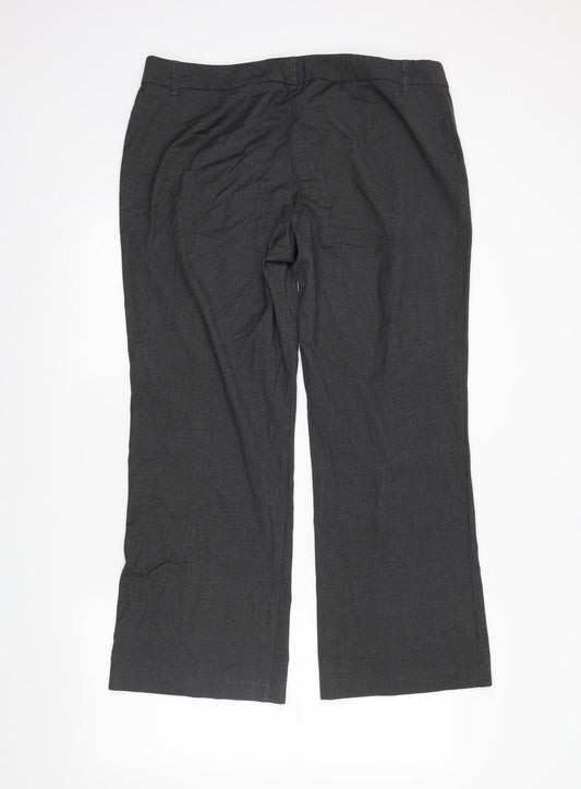 M&S Womens Grey   Trousers  Size 16 L29 in